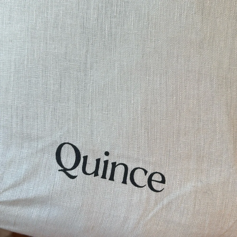 Quince European Linen Double Flange Duvet Cover Set Mist King Cal King